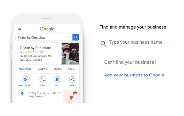 Google Business Profile dashboard after signing in