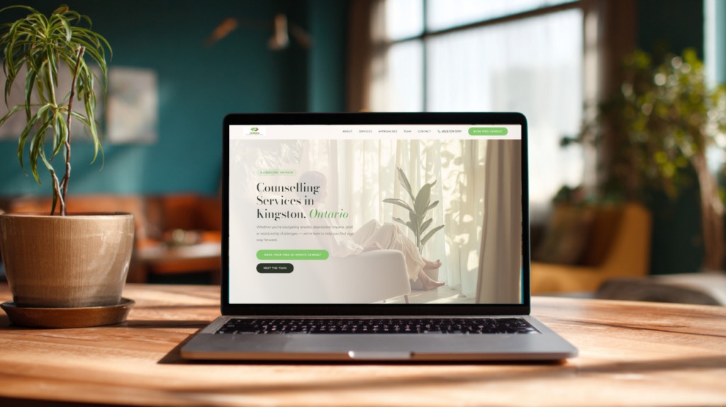 Website design as a first therapeutic impression