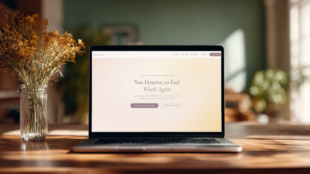 Colour choices that build trust on therapy websites
